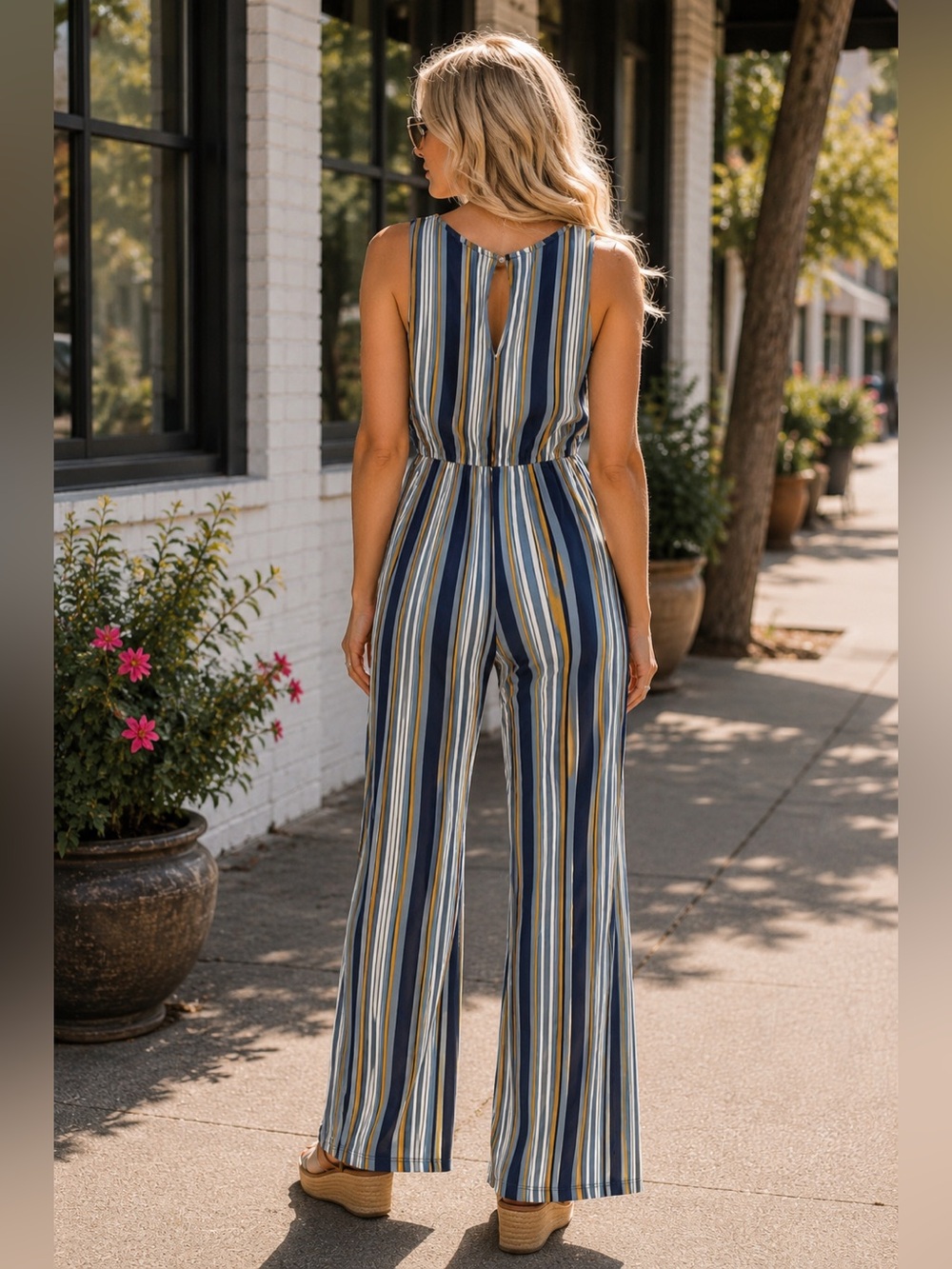 Just Be Striped Jumpsuit
